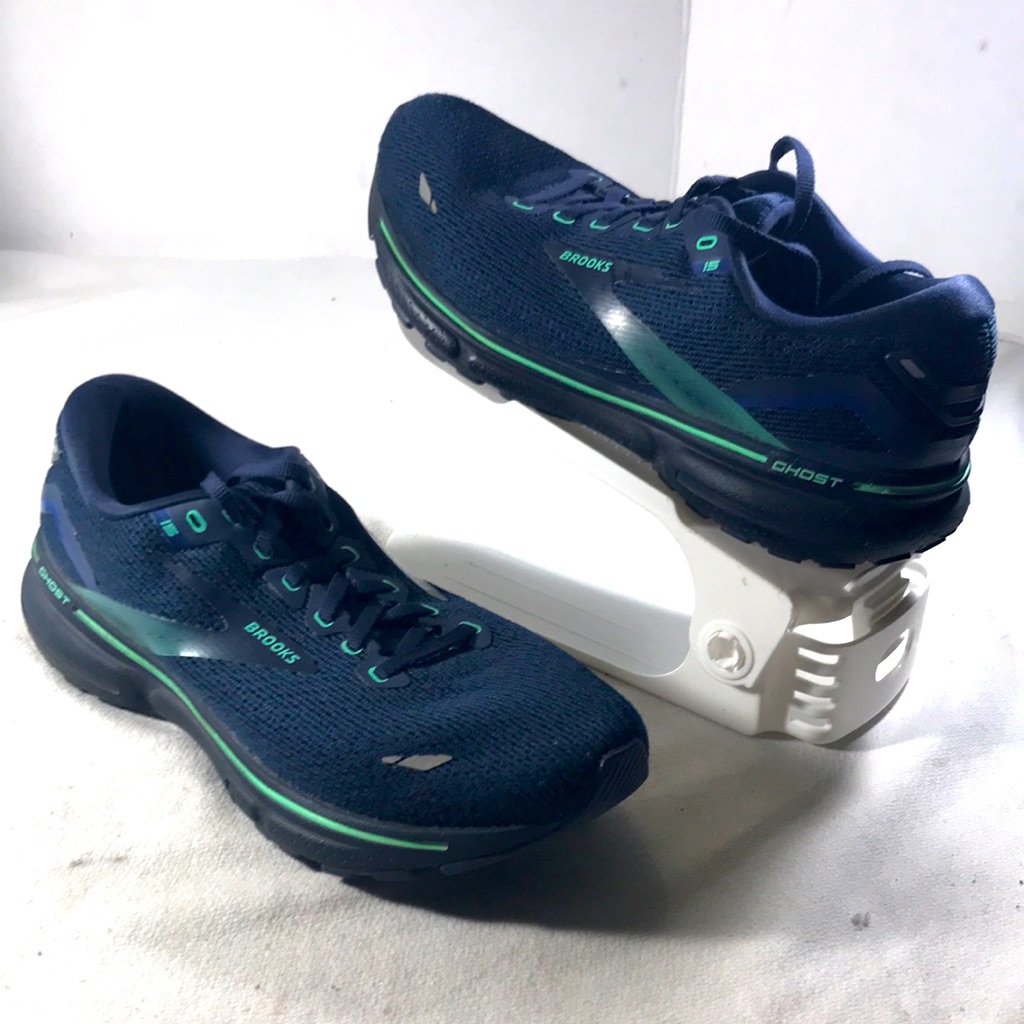 Brooks Ghost 15 Crown Blue/Black Men's Running Shoes With Teal Accents Sz 9